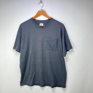 Vintage BVD Sun Faded Blank Black Single Stitch T Shirt XL